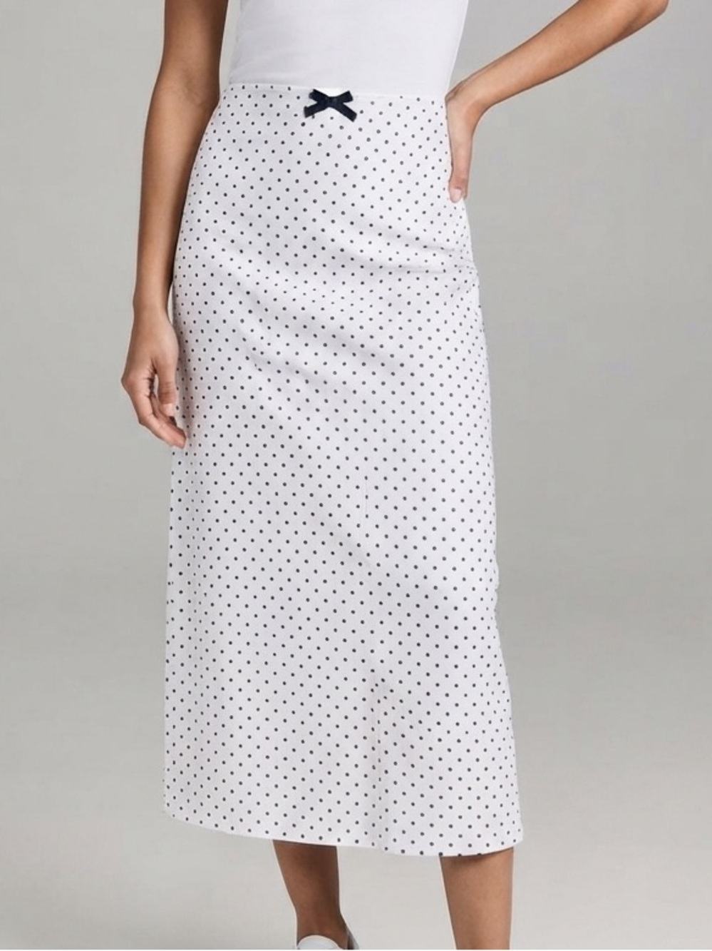 Chic High-Waisted A-Line Polka Dot Skirt
